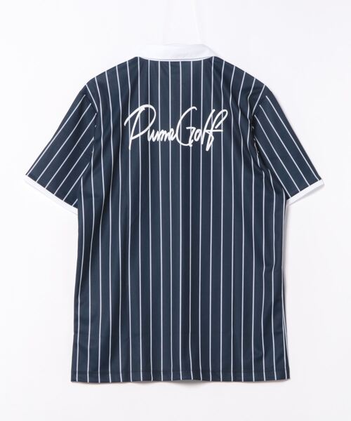PUMA(プーマ)の「PUMA プーマ メンズ ゴルフ ストレッチ カノコ ストライプ AOP 半袖 ポロシャツ(ポロシャツ・メンズ・ダークネイビー/ホワイト系その他/グリーン・LARGE/MEDIUM/SMALL/XX-LARGE/X-LARGE)」の4枚目の写真