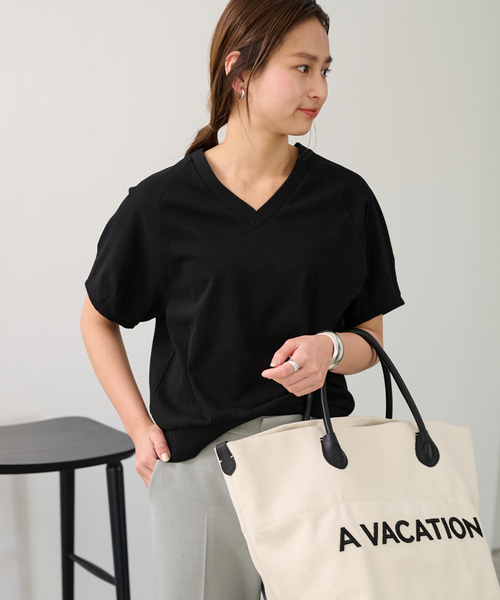 FRAMeWORK（フレームワーク）の「ツイスト天竺VネックT（Tシャツ