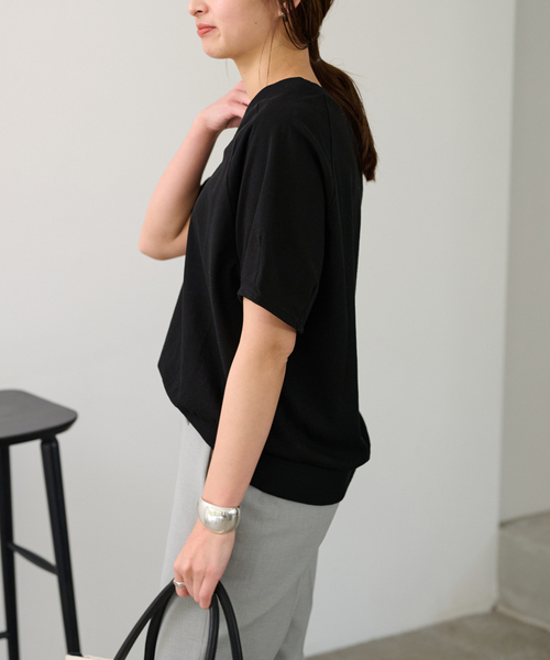 【新品タグ付き】FRAMeWORK ツイスト天竺VネックT FRAMeWORK tシャツ Tシャツ ツイスト天竺VネックT レディース