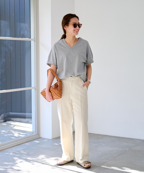 セール】ツイスト天竺VネックT（Tシャツ/カットソー）｜FRAMeWORK