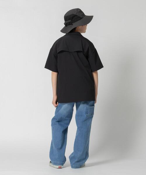 CAMP7(キャンプセブン)の「CAMP7(キャンプ7)【水陸両用】ベンチレーション半袖シャツ(シャツ/ブラウス・キッズ・ベージュ/ブラック・120/130/140/150/160)」の6枚目の写真