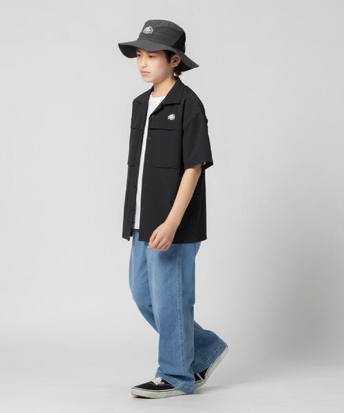 CAMP7(キャンプセブン)の「CAMP7(キャンプ7)【水陸両用】ベンチレーション半袖シャツ(シャツ/ブラウス・キッズ・ベージュ/ブラック・120/130/140/150/160)」の3枚目の写真