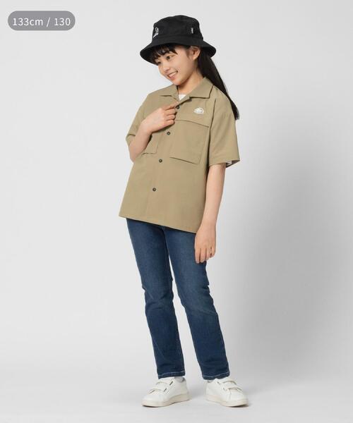 CAMP7(キャンプセブン)の「CAMP7(キャンプ7)【水陸両用】ベンチレーション半袖シャツ(シャツ/ブラウス・キッズ・ベージュ/ブラック・120/130/140/150/160)」の22枚目の写真
