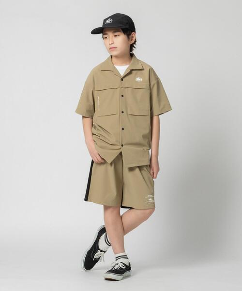 CAMP7(キャンプセブン)の「CAMP7(キャンプ7)【水陸両用】ベンチレーション半袖シャツ(シャツ/ブラウス・キッズ・ベージュ/ブラック・120/130/140/150/160)」の20枚目の写真