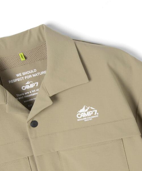 CAMP7(キャンプセブン)の「CAMP7(キャンプ7)【水陸両用】ベンチレーション半袖シャツ(シャツ/ブラウス・キッズ・ベージュ/ブラック・120/130/140/150/160)」の16枚目の写真