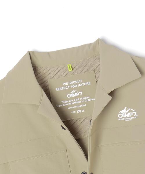 CAMP7(キャンプセブン)の「CAMP7(キャンプ7)【水陸両用】ベンチレーション半袖シャツ(シャツ/ブラウス・キッズ・ベージュ/ブラック・120/130/140/150/160)」の13枚目の写真