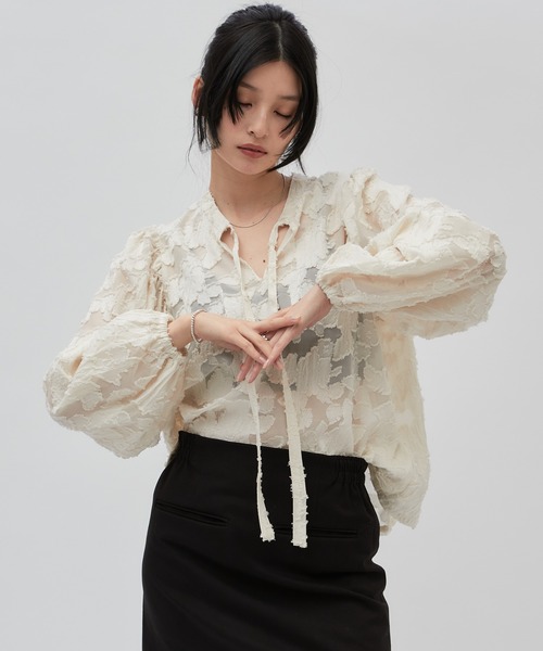 SAVE THE QUEEN イタリア製 異素材切り替え 長袖シャツ ブラウス SAVE THE QUEEN イタリア製 異素材切り替え 長袖シャツ ブラウス