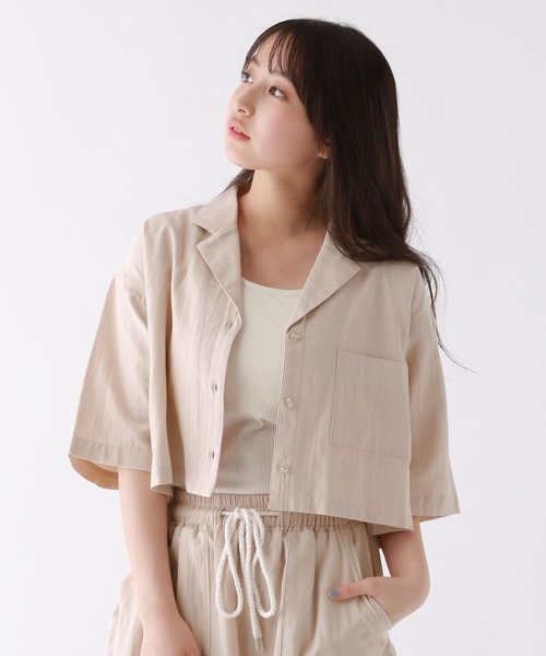 repipi armario（レピピ アルマリオ）の「ルーズカイキンシャツ（シャツ/ブラウス・キッズ・ベージュ/ライム・SMALL/MEDIUM/LARGE）」の2枚目の写真