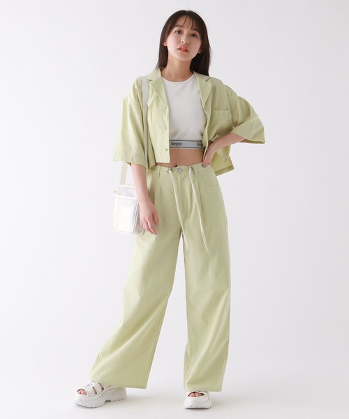 repipi armario（レピピ アルマリオ）の「ルーズカイキンシャツ（シャツ/ブラウス・キッズ・ベージュ/ライム・SMALL/MEDIUM/LARGE）」の5枚目の写真