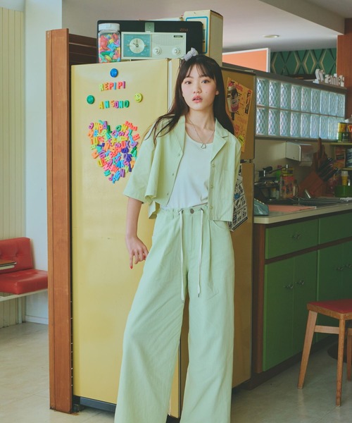 repipi armario（レピピ アルマリオ）の「ルーズカイキンシャツ（シャツ/ブラウス・キッズ・ベージュ/ライム・SMALL/MEDIUM/LARGE）」の18枚目の写真