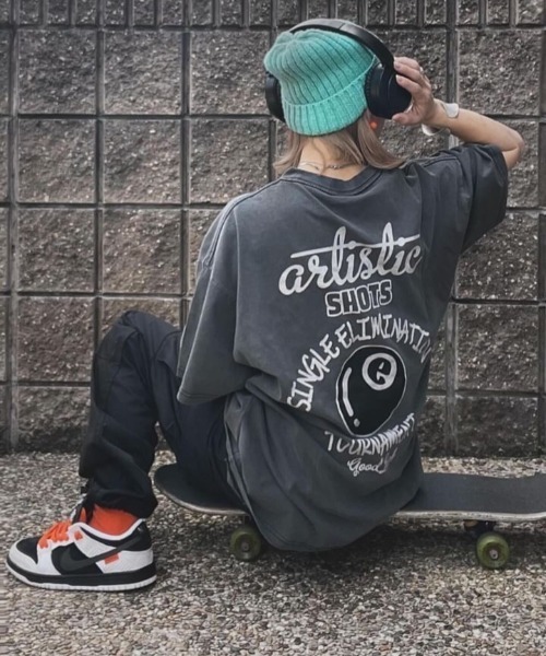 8(eight)(エイト)の「ピグメントTシャツ(Tシャツ/カットソー・メンズ・ブラック系その他/ネイビー/チャコール・MEDIUM/LARGE)」の3枚目の写真