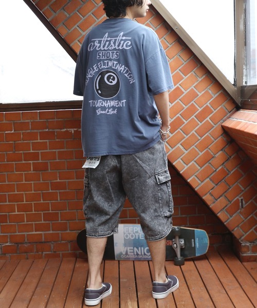 8(eight)(エイト)の「ピグメントTシャツ(Tシャツ/カットソー・メンズ・ブラック系その他/ネイビー/チャコール・MEDIUM/LARGE)」の5枚目の写真