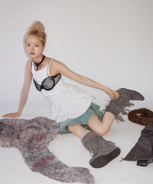 musubore(ムスボレ)の「【 select 】flower beads choker / フラワービーズチョーカー(チョーカー・レディース・ブラック・FREE)」の18枚目の写真