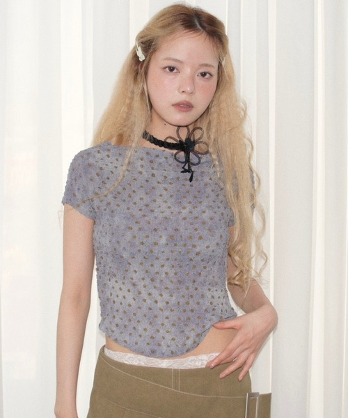 musubore(ムスボレ)の「【 select 】flower beads choker / フラワービーズチョーカー(チョーカー・レディース・ブラック・FREE)」の20枚目の写真