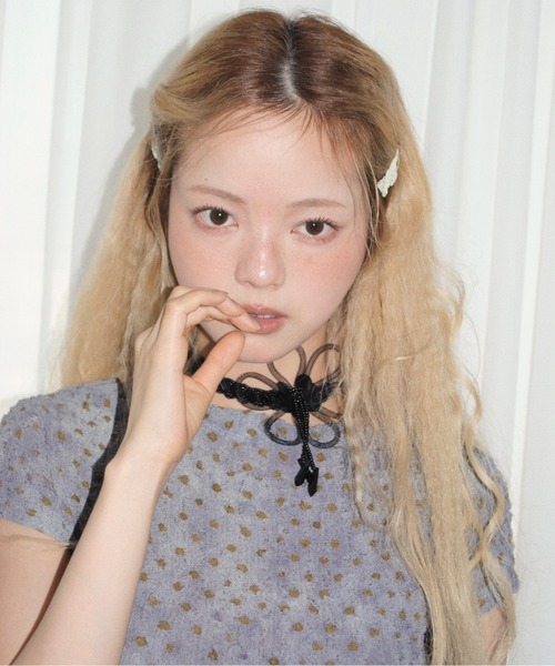 musubore(ムスボレ)の「【 select 】flower beads choker / フラワービーズチョーカー(チョーカー・レディース・ブラック・FREE)」の19枚目の写真
