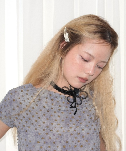 musubore(ムスボレ)の「【 select 】flower beads choker / フラワービーズチョーカー(チョーカー・レディース・ブラック・FREE)」の21枚目の写真