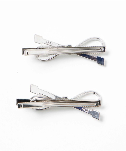 WEGO（ウィゴー）の「WEGO/【2点セット】メタルナローリボンクリップ（バレッタ/ヘアクリップ・レディース・シルバー・FREE）」の3枚目の写真