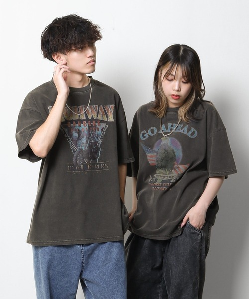 セール】【_gram.】 ピグメント加工 90s ロックTシャツ / バンドT
