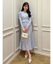 ワンピース Her lip to Embellished Satin Long Dress Her lip to（ハーリップトゥー）の「Marigold Satin Dress