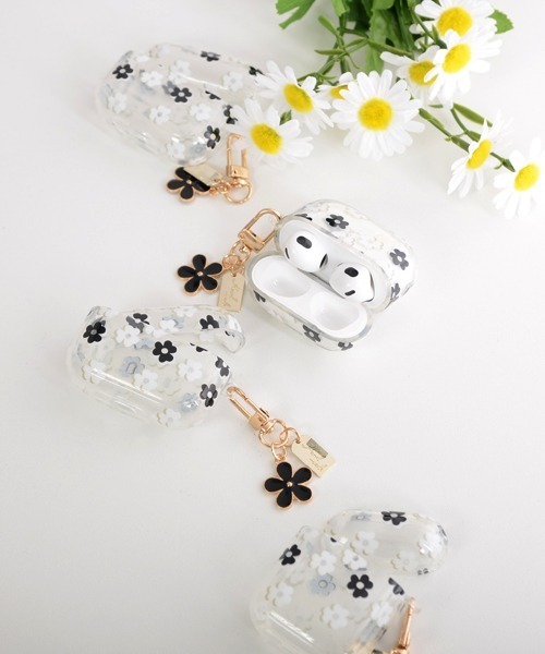 Mayree（メイリー）の「【float】フラワーデザイン エアポッズ/エアポッズプロ ケース カバー【AirPods 第1世代/第2世代/第3世代/第4世代/pro/pro2】（ヘッドフォン/イヤホン・レディース・その他2/その他1・D/C/A/B/E）」の2枚目の写真