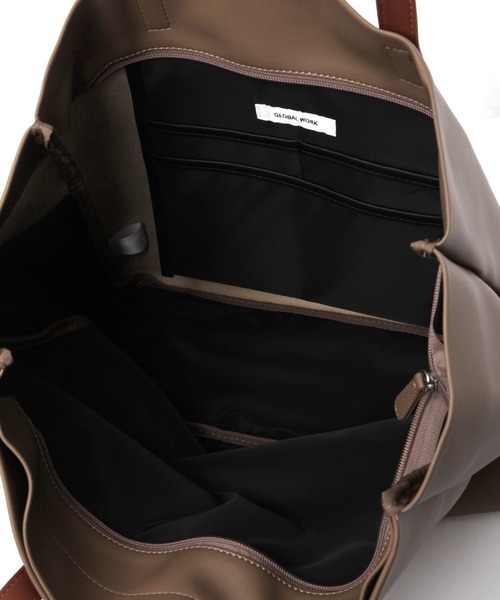 GLOBAL WORK（グローバルワーク）の「軽量ジャストポケット/2Room トート/115586（トートバッグ・メンズ・グレー/ブラック/ベージュ/ネイビー/アイボリー/ブラック系その他・FREE）」の13枚目の写真