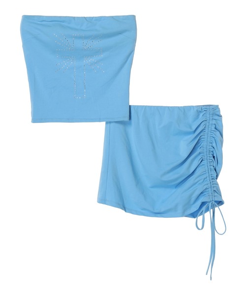 DURAS（デュラス）の「Ｒｈｉｎｅｓｔｏｎｅ　ｓｅｔ　ｕｐ（ワンピース・レディース・ブラック/ブルー/ピンク・FREE）」の20枚目の写真