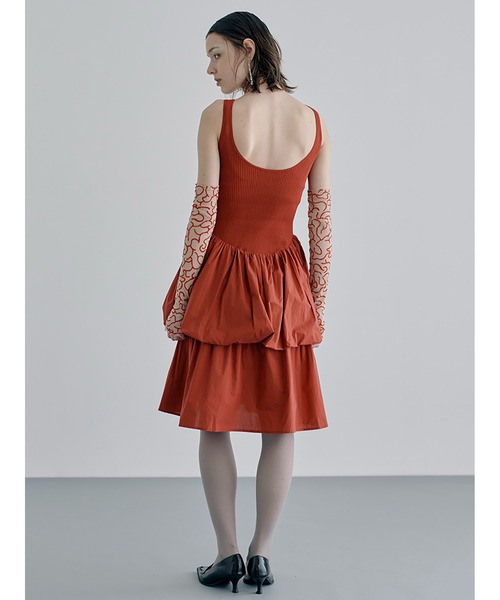 ★ ★Rib Midi Dress ロゴ モーダルリブ ワンピース SORIN（ソリン ）の「Sheer Rib Sleeveless Midi Dress