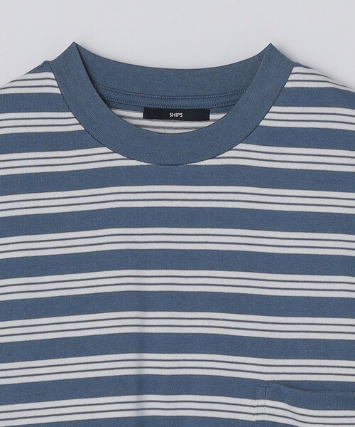 SHIPS(シップス)の「SHIPS: ランダム ボーダー Tシャツ(Tシャツ/カットソー・メンズ・ダークグリーン/ブラック/ライトブルー/ベージュ・SMALL/MEDIUM/LARGE)」の10枚目の写真