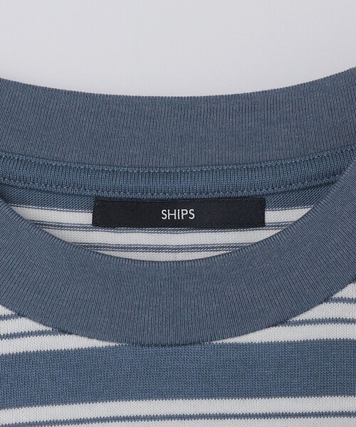 SHIPS(シップス)の「SHIPS: ランダム ボーダー Tシャツ(Tシャツ/カットソー・メンズ・ダークグリーン/ブラック/ライトブルー/ベージュ・SMALL/MEDIUM/LARGE)」の15枚目の写真