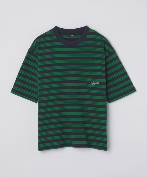 SHIPS(シップス)の「SHIPS: ランダム ボーダー Tシャツ(Tシャツ/カットソー・メンズ・ダークグリーン/ブラック/ライトブルー/ベージュ・SMALL/MEDIUM/LARGE)」の21枚目の写真