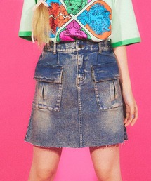 PUNYUS | デニムカーゴミニスカート(デニムスカート)