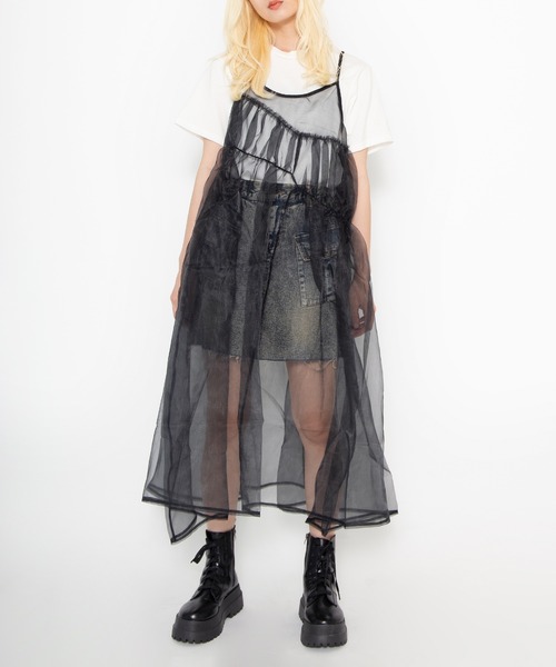 PUNYUS(プニュズ)の「デニムカーゴミニスカート(デニムスカート・レディース・ブルー/ライトブルー・4/3/2/1)」の5枚目の写真