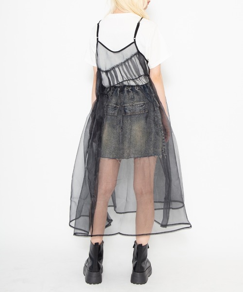 PUNYUS(プニュズ)の「デニムカーゴミニスカート(デニムスカート・レディース・ブルー/ライトブルー・4/3/2/1)」の6枚目の写真