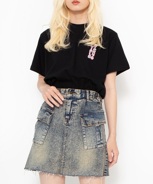 PUNYUS(プニュズ)の「デニムカーゴミニスカート(デニムスカート・レディース・ブルー/ライトブルー・4/3/2/1)」の10枚目の写真