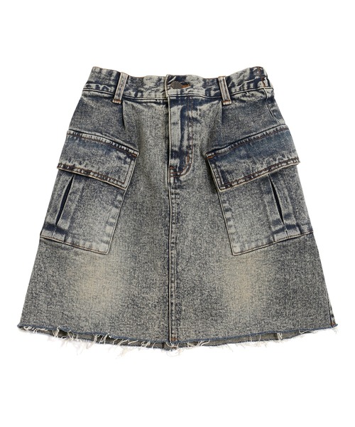 PUNYUS(プニュズ)の「デニムカーゴミニスカート(デニムスカート・レディース・ブルー/ライトブルー・4/3/2/1)」の14枚目の写真