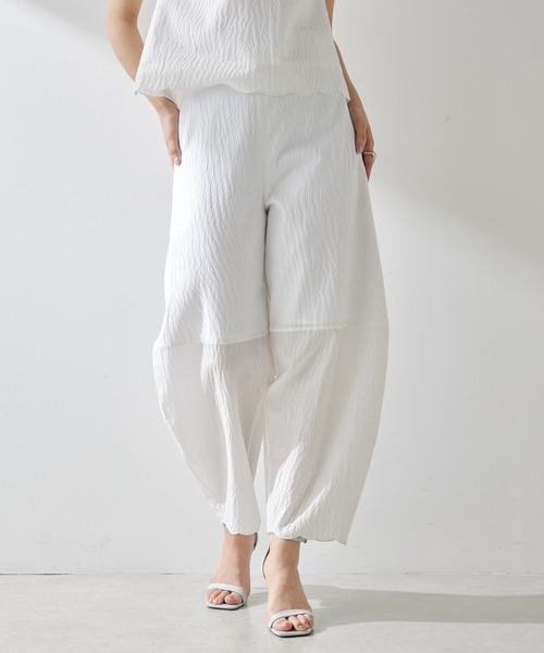 【美品】Whim Gazette 履くだけで美脚になれるパンツ　可愛い　ウール antiqua 刺繍パンツ パンツ レディース ボトムス ロング 送料