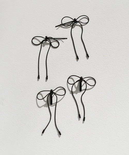 GOLDY（ゴールディ）の「コード ミニ リボン へアカフ & ヘアピン（その他ヘアアクセサリー・レディース・ゴールド/シルバー/ブラック・FREE）」の6枚目の写真