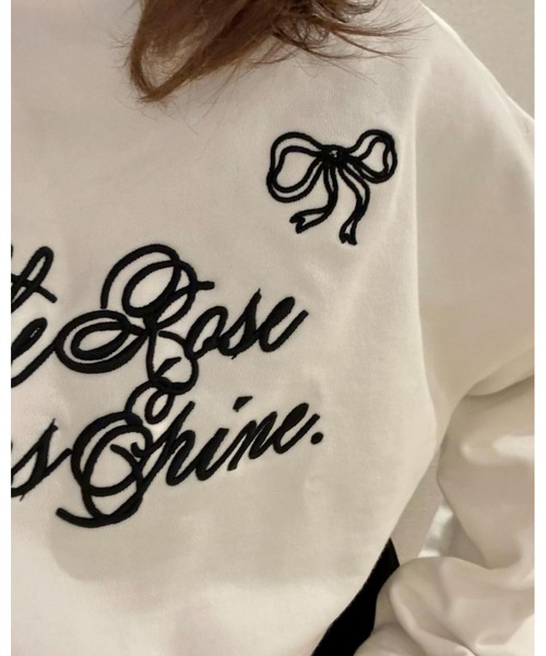 epine（エピヌ）の「ribbon Nulle rose sans epine sweat（スウェット・レディース・ホワイト×ピンク/ホワイト×ブラック/ピンク・FREE）」の19枚目の写真