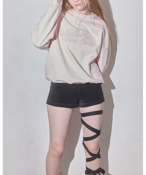 epine（エピヌ）の「ribbon Nulle rose sans epine sweat（スウェット・レディース・ホワイト×ピンク/ホワイト×ブラック/ピンク・FREE）」の10枚目の写真