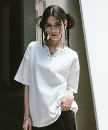 VI E DIT | ヘビーオンスネックカッティングカットソー(Tシャツ/カットソー)