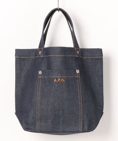 ☆送料・関税込☆A.P.C.★MINI THAIS DENIM トートバッグ★ Thais Mini tote bag | Small horizontal tote bag in indigo