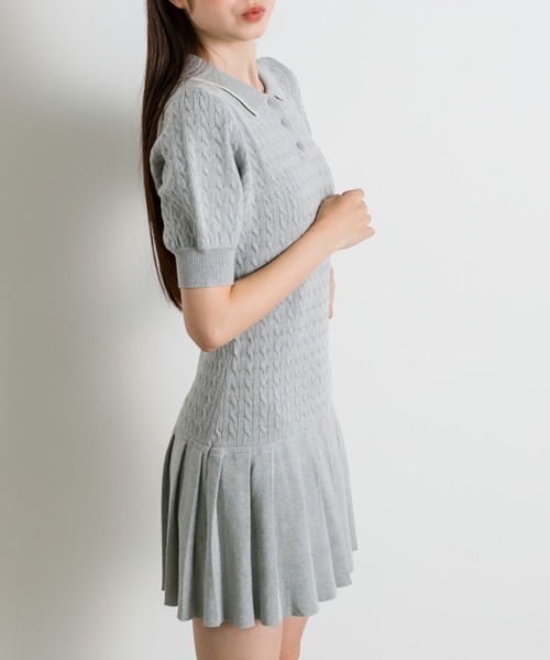 OLIVE des OLIVE(オリーブデオリーブ)の「ネコ刺繍ニットワンピ(ワンピース・レディース・トップグレー/ピンク/オフホワイト/ブラック・FREE)」の18枚目の写真