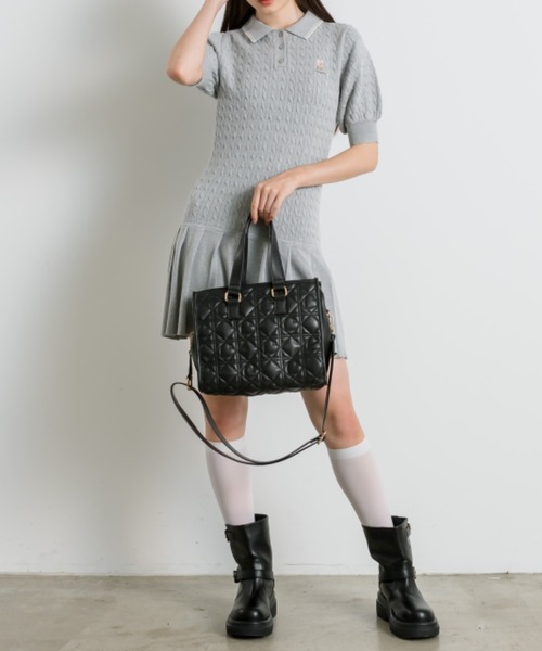 OLIVE des OLIVE(オリーブデオリーブ)の「ネコ刺繍ニットワンピ(ワンピース・レディース・トップグレー/ピンク/オフホワイト/ブラック・FREE)」の20枚目の写真