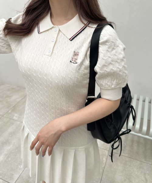 Doneeyu オリーブ色 ニットワンピース Lサイズ heyop89d3.jpg