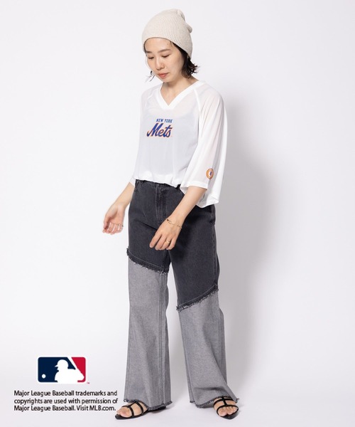LEPSIM(レプシィム)の「MLB シアープリント5分袖T 127581(Tシャツ/カットソー・レディース・オフホワイト/ホワイト/ネイビー・FREE)」の20枚目の写真