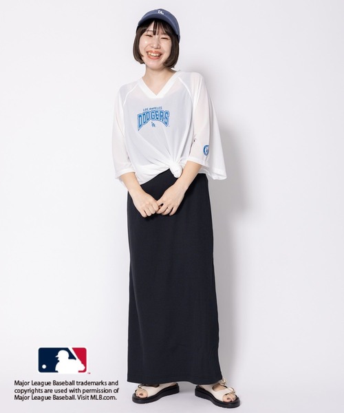 LEPSIM(レプシィム)の「MLB シアープリント5分袖T 127581(Tシャツ/カットソー・レディース・オフホワイト/ホワイト/ネイビー・FREE)」の22枚目の写真
