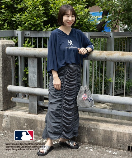 LEPSIM(レプシィム)の「MLB シアープリント5分袖T 127581(Tシャツ/カットソー・レディース・オフホワイト/ホワイト/ネイビー・FREE)」の16枚目の写真