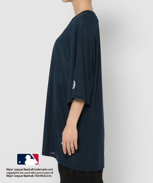 LEPSIM(レプシィム)の「MLB シアープリント5分袖T 127581(Tシャツ/カットソー・レディース・オフホワイト/ホワイト/ネイビー・FREE)」の18枚目の写真