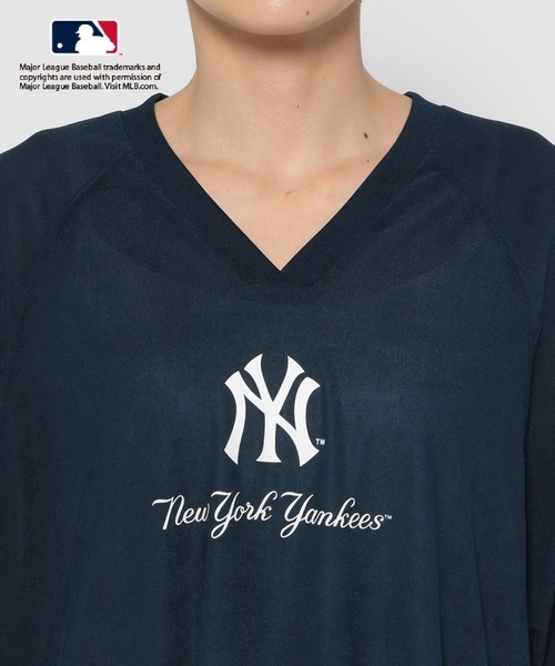 LEPSIM(レプシィム)の「MLB シアープリント5分袖T 127581(Tシャツ/カットソー・レディース・オフホワイト/ホワイト/ネイビー・FREE)」の8枚目の写真