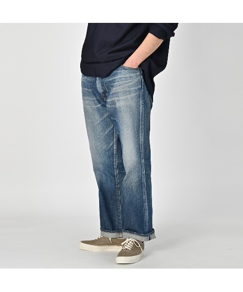 45R（フォーティファイブアール）の「ライ麦デニムのクロスビー5（焦）（デニムパンツ・レディース・ブルー系その他3・29inch/30inch/31inch/32inch/33inch/34inch/36inch）」の3枚目の写真